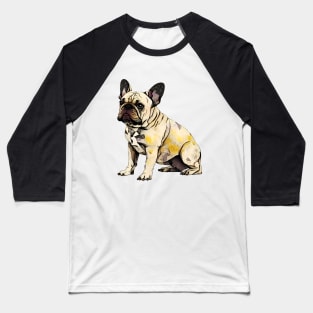 Geometric French Bulldog No. 3: Light Background (on a no fill background) Baseball T-Shirt